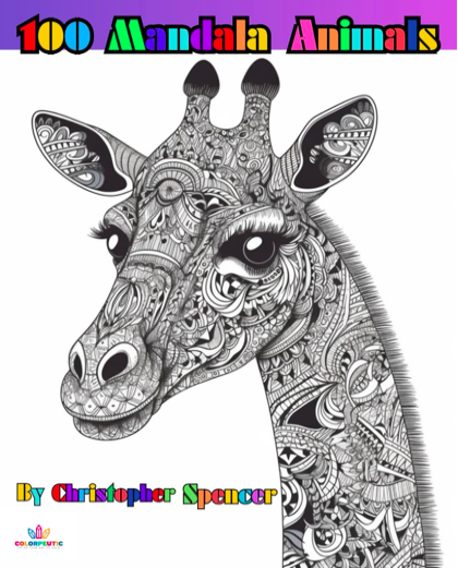 100 Mandala Animals - Therapeutic Coloring Book